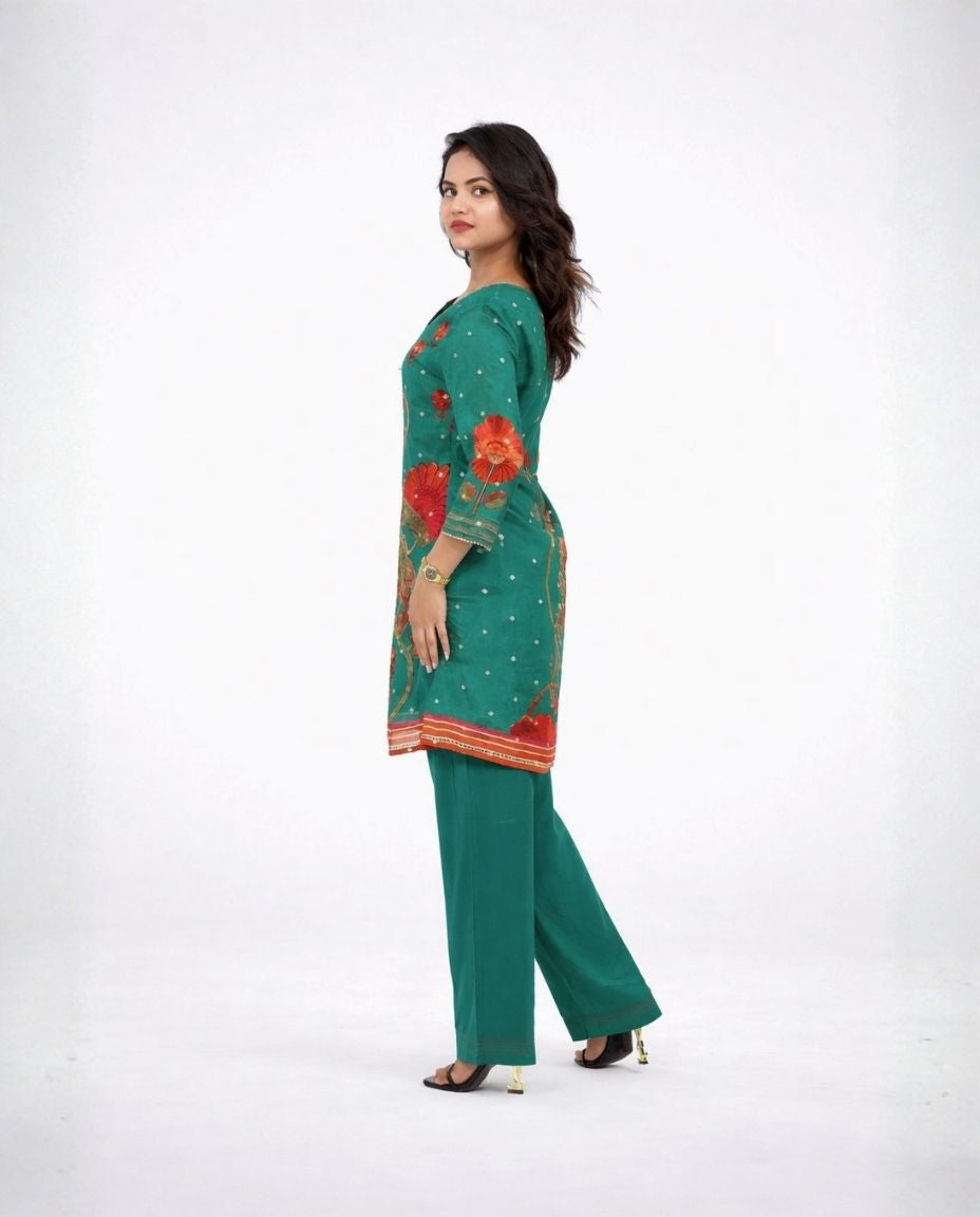 Muslin Floral Print Cord-set