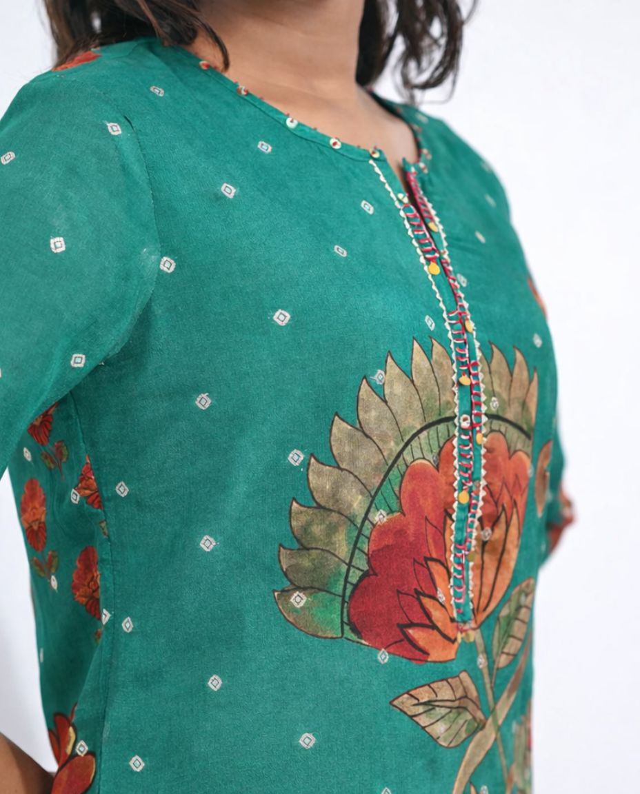 Muslin Floral Print Cord-set