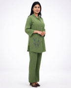 Green Rayon-Cotton Cord-set