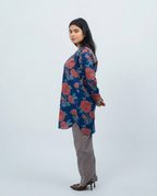 Deep Indigo Floral Cord-set