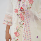Off-White Cutwork Kurta  Set