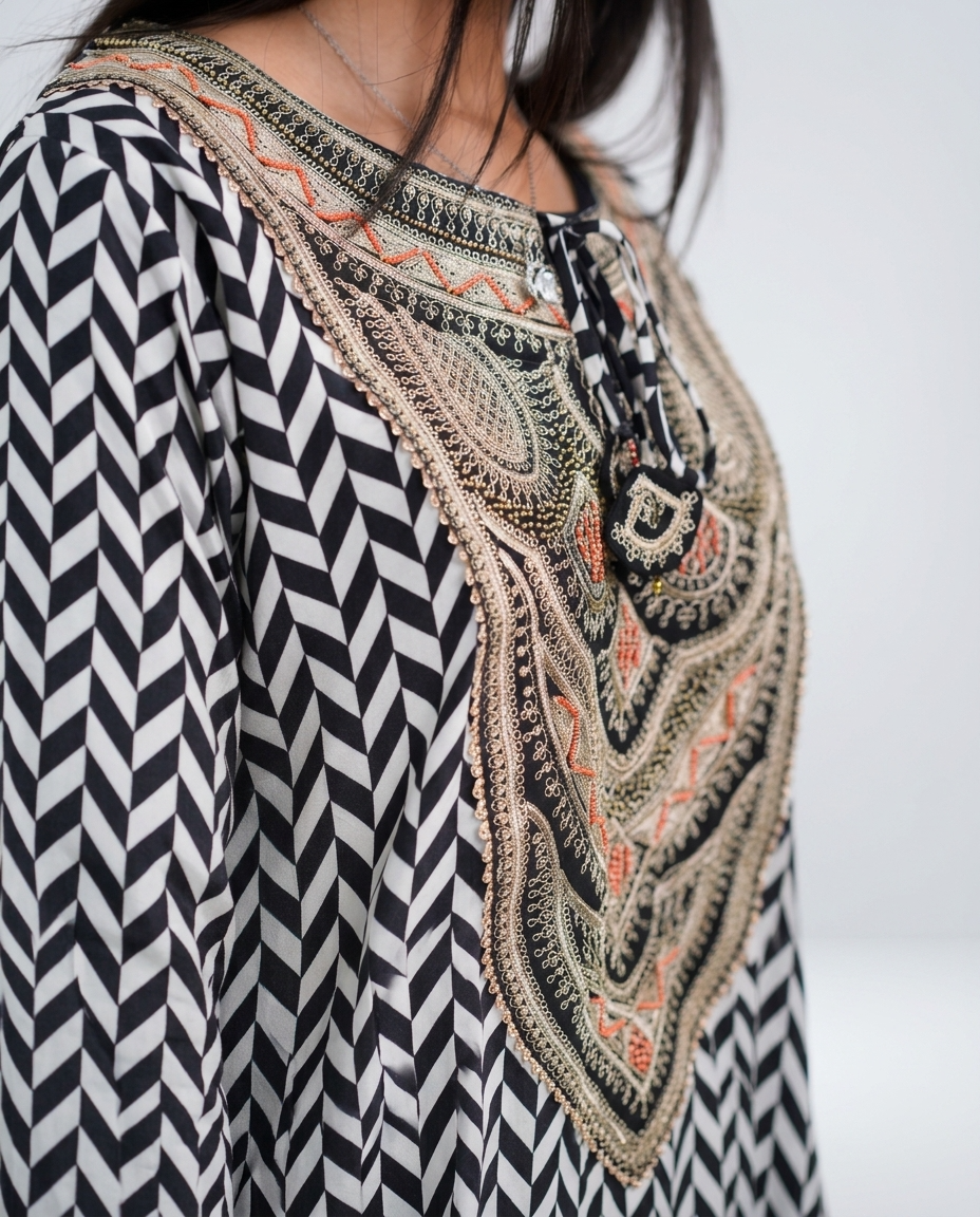 Black & White Geometric Cord-set