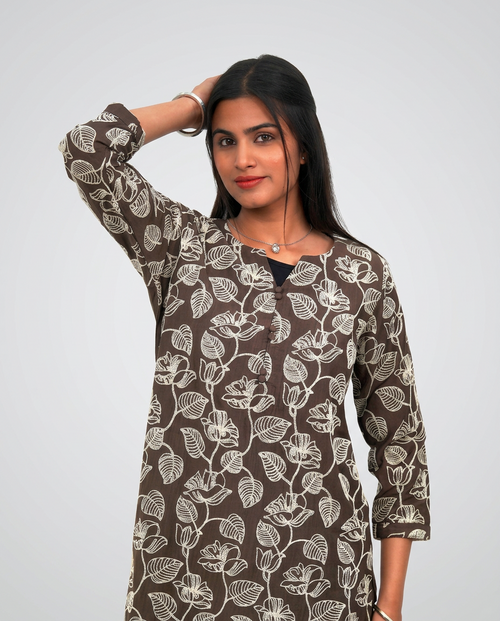 Brown Kurta  set