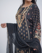 Black Crepe Cord-set