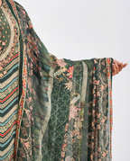 Olive Green Printed Kurta set