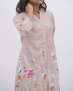 Soft Pastel Baby Pink Floral Top