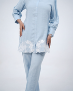 Sky Blue Cotton Cord-set