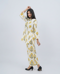 White Cotton Floral Cord-set