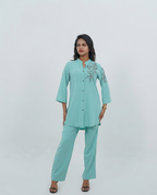 Light Green Rayon-Cotton Cord-set