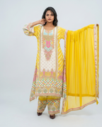 Yellow Muslin Kurta set