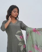 Grey Base Kurta set