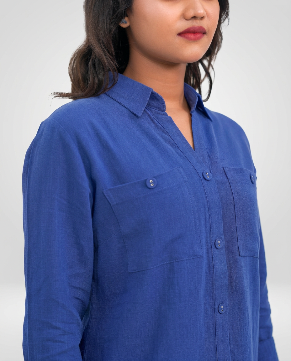 Navy Cotton Cord-set