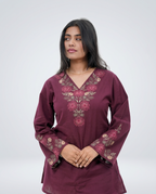 Elegant V-Neck Cotton Top