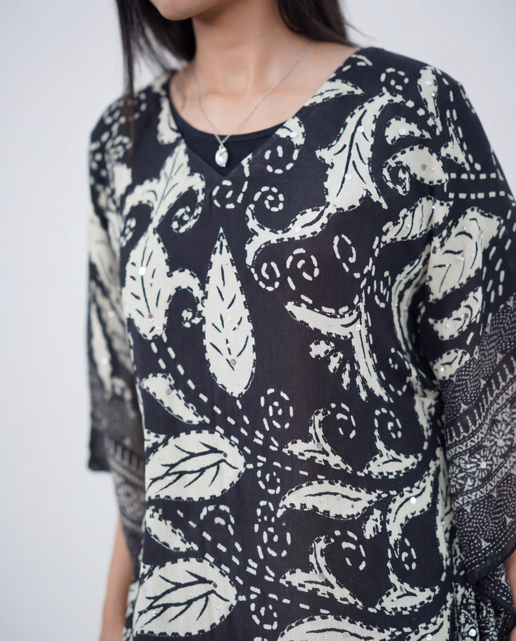 Muslin Printed Kaftan Cord-set