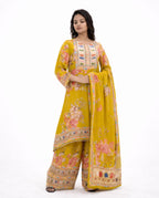Mustard Silk-Blend Kurta Set