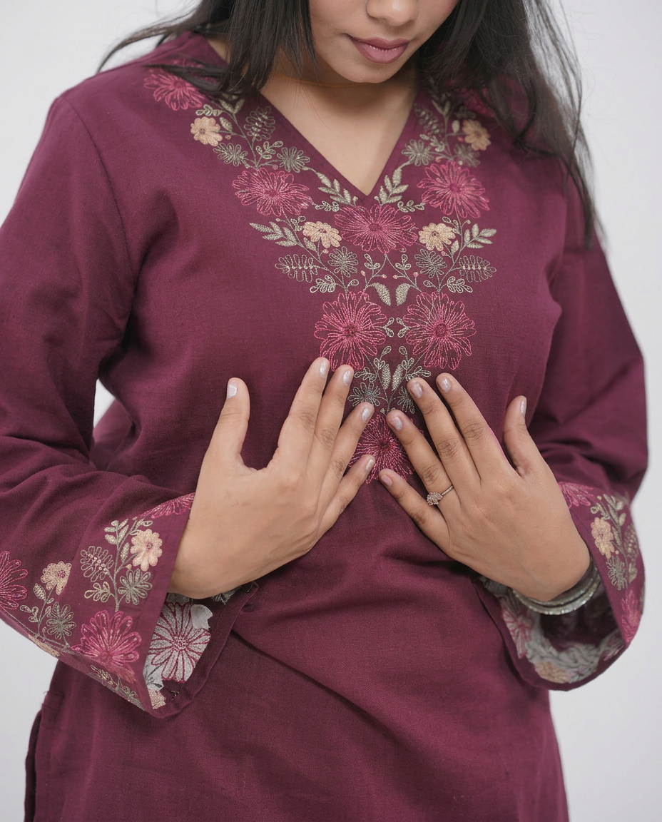 Elegant V-Neck Cotton Top