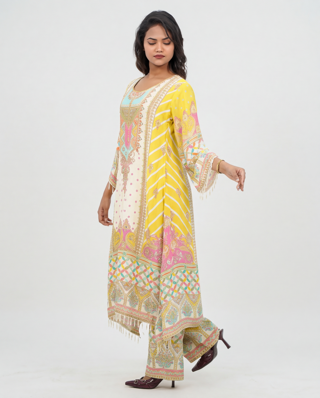 Yellow Muslin Kurta set