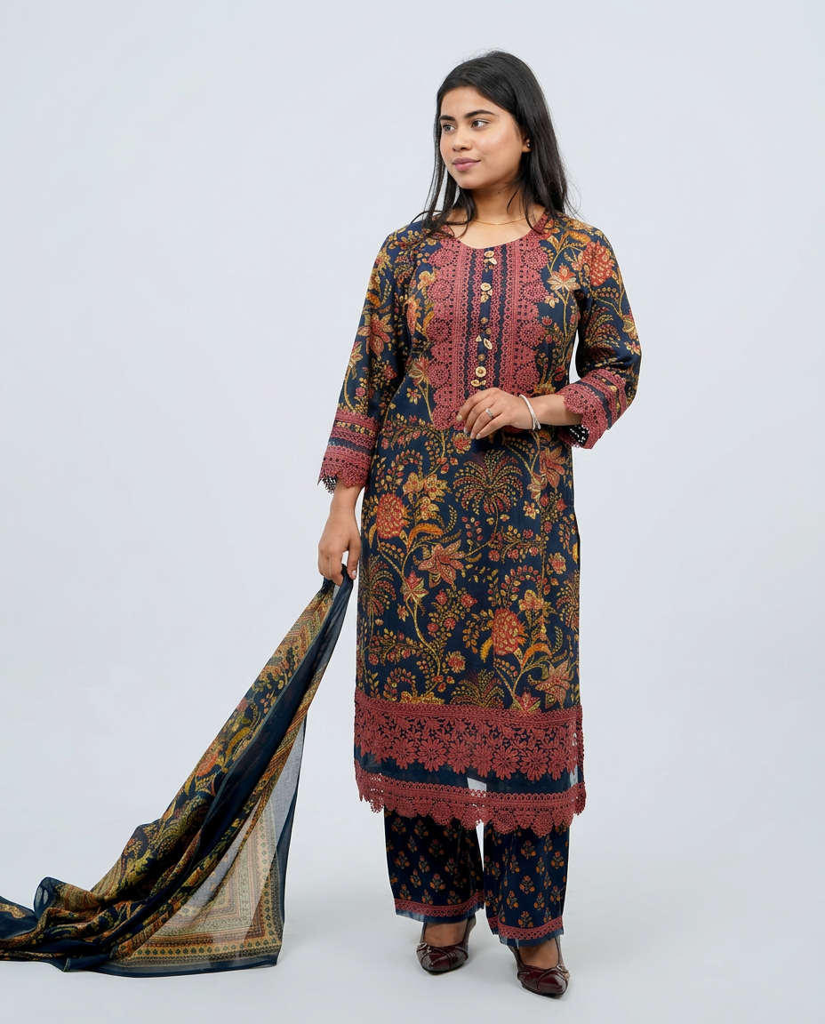 Navy Color Kurta Set