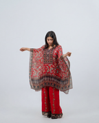 Muslin Printed Kaftan Cord-set