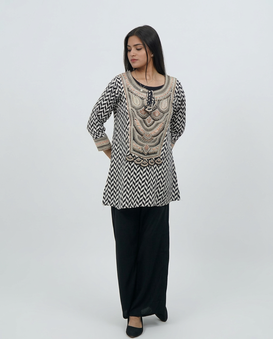 Black & White Geometric Cord-set