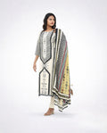 Off-White Crepe Kurta set