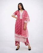 Rose-Pink Cotton Kurta set