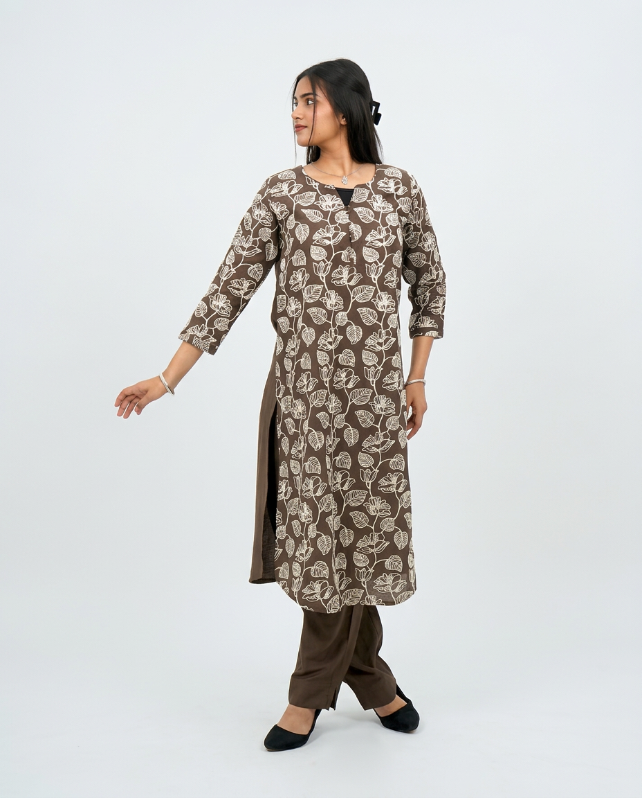 Brown Kurta  set