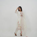 Off-White Cutwork Kurta  Set