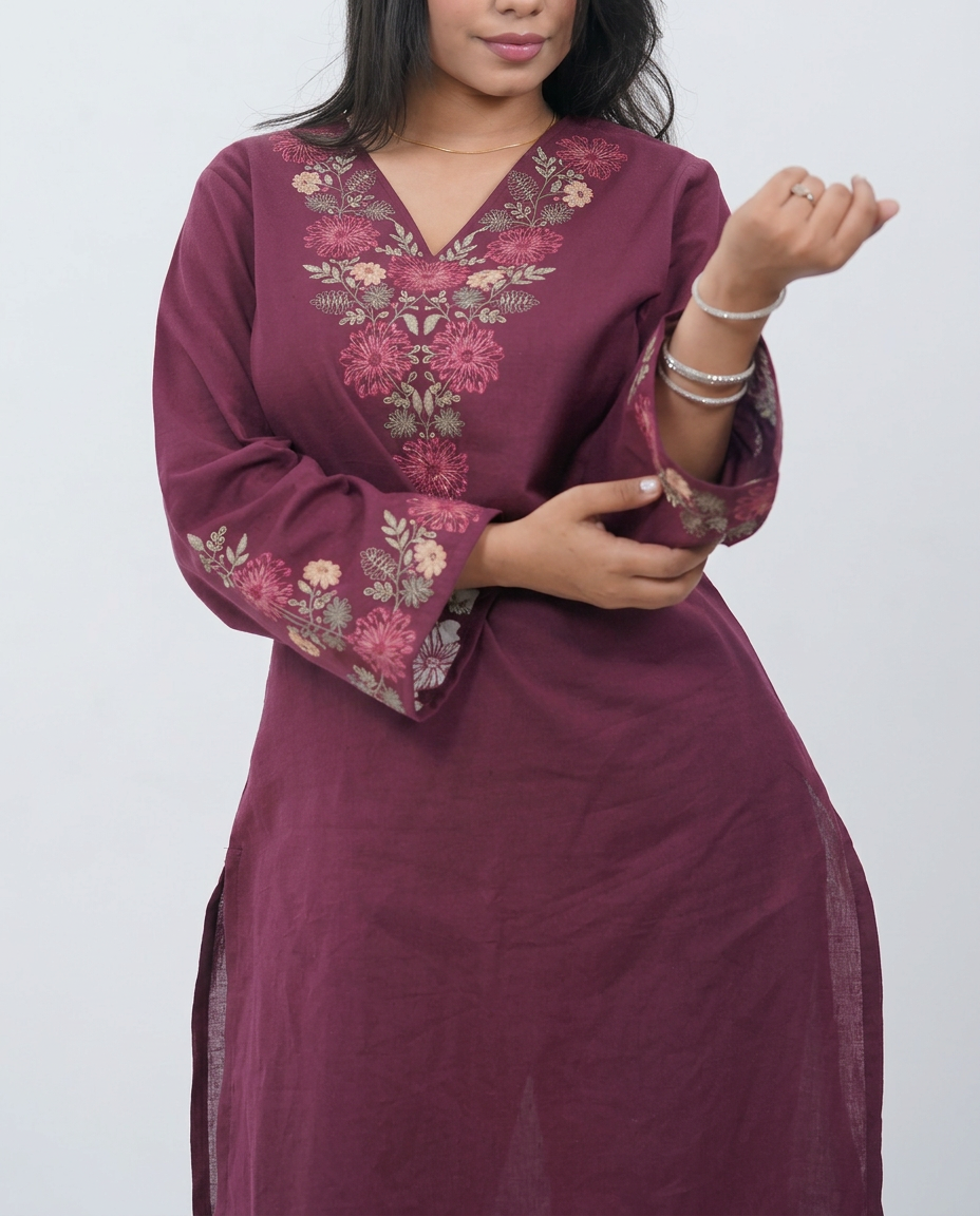 Elegant V-Neck Cotton Top