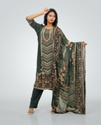 Olive Green Printed Kurta set