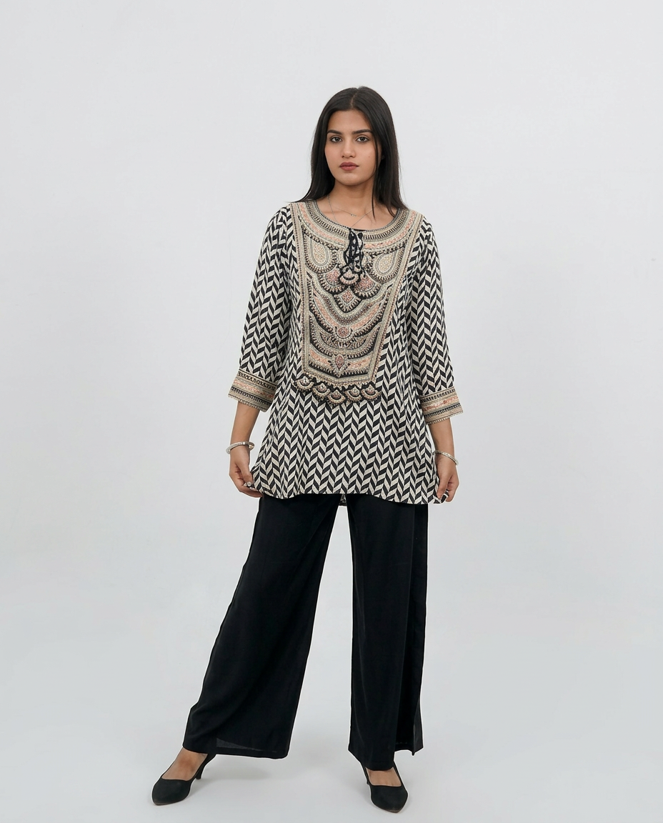 Black & White Geometric Cord-set