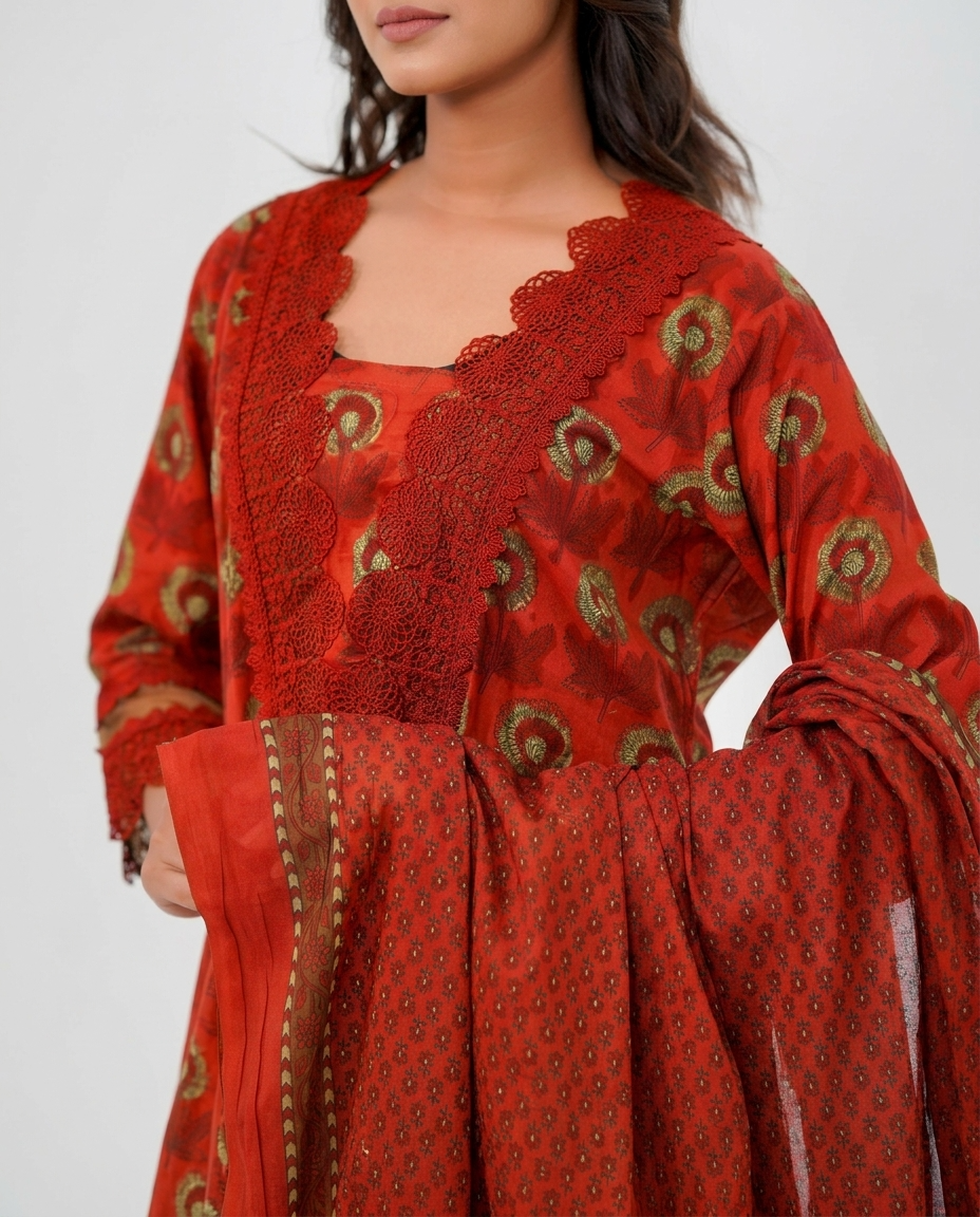 Earthy Rust cotton set