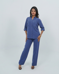 Navy Cotton Cord-set