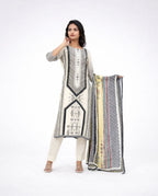 Off-White Crepe Kurta set