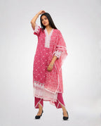 Rose-Pink Cotton Kurta set