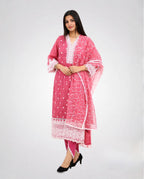 Rose-Pink Cotton Kurta set