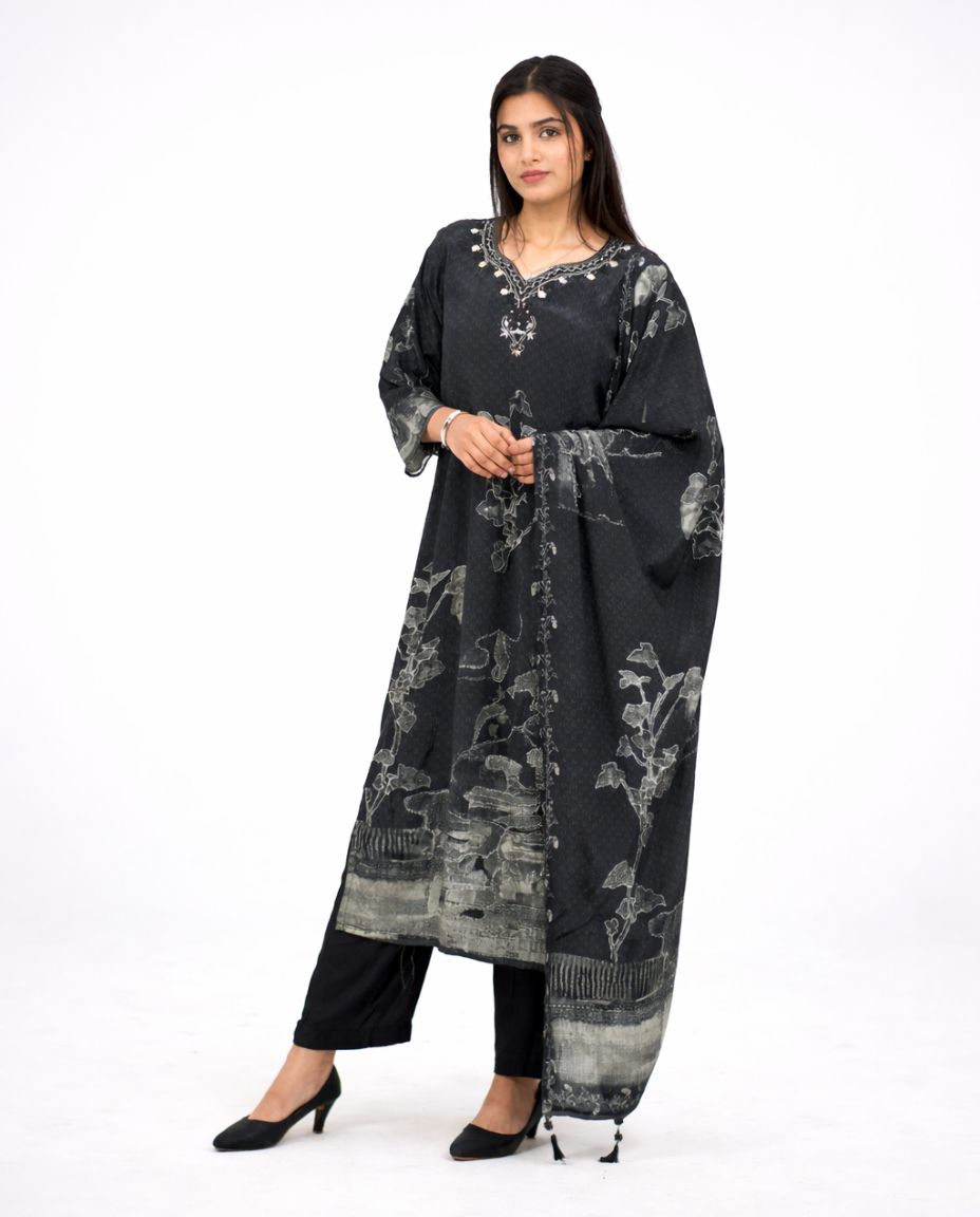 Black Georgette Kurta set