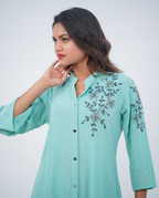 Light Green Rayon-Cotton Cord-set