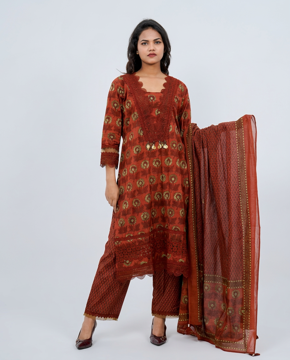 Earthy Rust cotton set