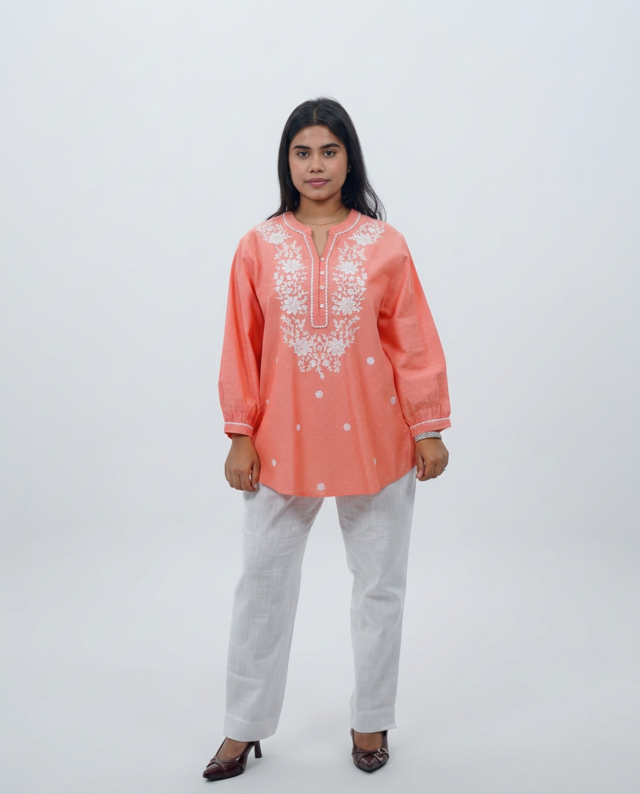 Peach Cotton Top