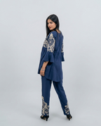 Navy Blue Cotton Cord-set