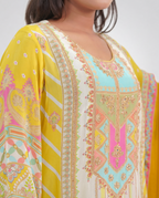 Yellow Muslin Kurta set