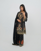 Black Crepe Cord-set