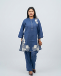 Blue Denim Cutwork Cord-set