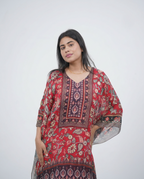 Muslin Printed Kaftan Cord-set