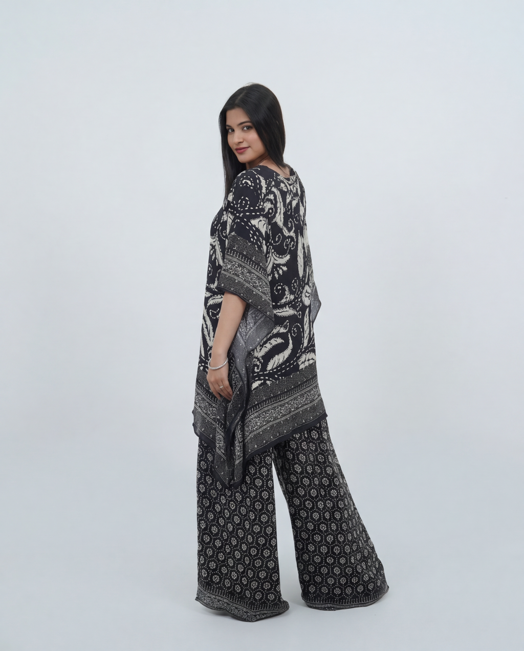 Muslin Printed Kaftan Cord-set