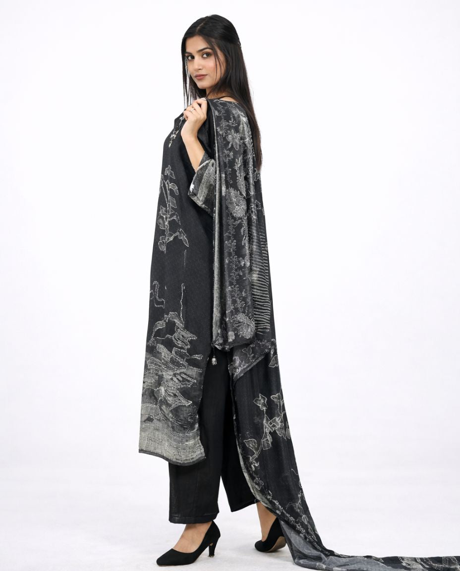 Black Georgette Kurta set