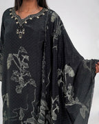 Black Georgette Kurta set