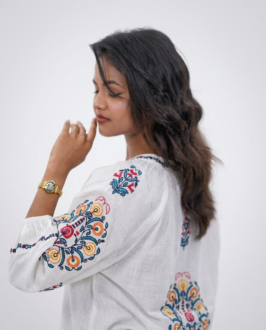 White cotton Top