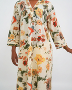 Cream cotton Kurta set